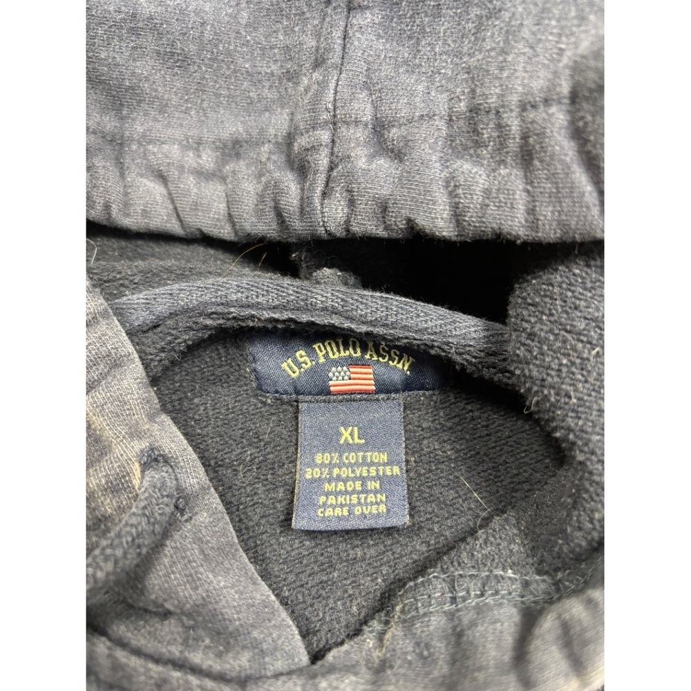 U.S. Polo Assn. Men's XL Gray Pullover Hoodie Sweatshirt Logo Kangaroo